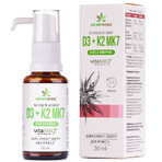 HempKing Natural vitamins D3 + K2 MK7 in hemp oil, drops, 30 ml HempKing Natural vitamins D3 + K2 MK7 in hemp oil, drops, 30 ml