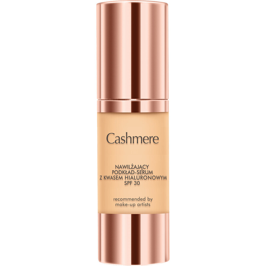 DAX Cashmere DD, fondotinta-siero idratante con acido ialuronico, beige caldo, SPF 30, 30 ml
