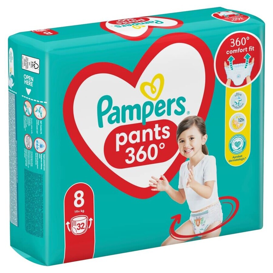 Pampers Pants, diapers, size 8, 19 kg+, 32 pcs