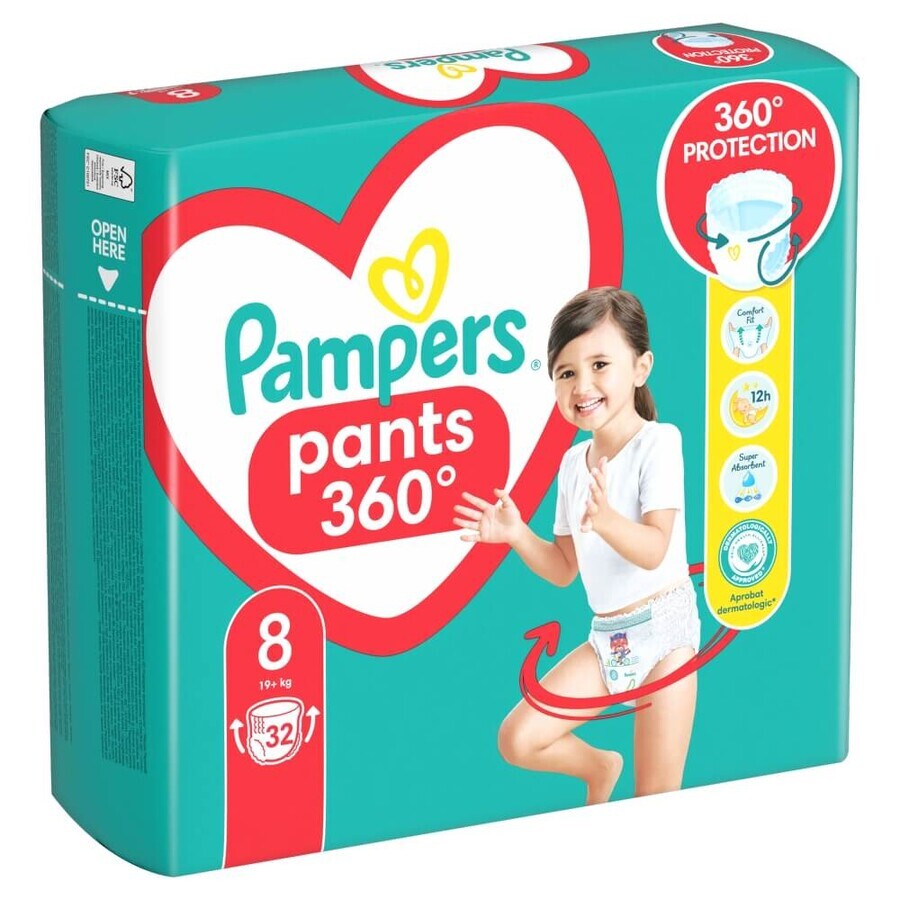 Pampers Pants, diapers, size 8, 19 kg+, 32 pcs