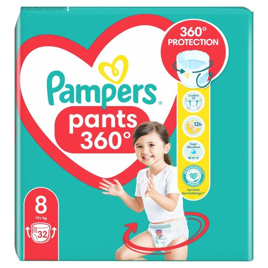 Pampers Pants, diapers, size 8, 19 kg+, 32 pcs