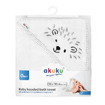 AKUKU, bath towel with hood, 100 x 100 cm, terry cloth, white, 1 pc AKUKU, bath towel with hood, 100 x 100 cm, terry cloth, white, 1 pc