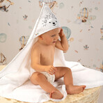 AKUKU, bath towel with hood, 100 x 100 cm, terry cloth, white, 1 pc AKUKU, bath towel with hood, 100 x 100 cm, terry cloth, white, 1 pc
