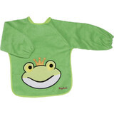 Terry cloth bib with green sleeve, 39x30 cm, A Haberkorn