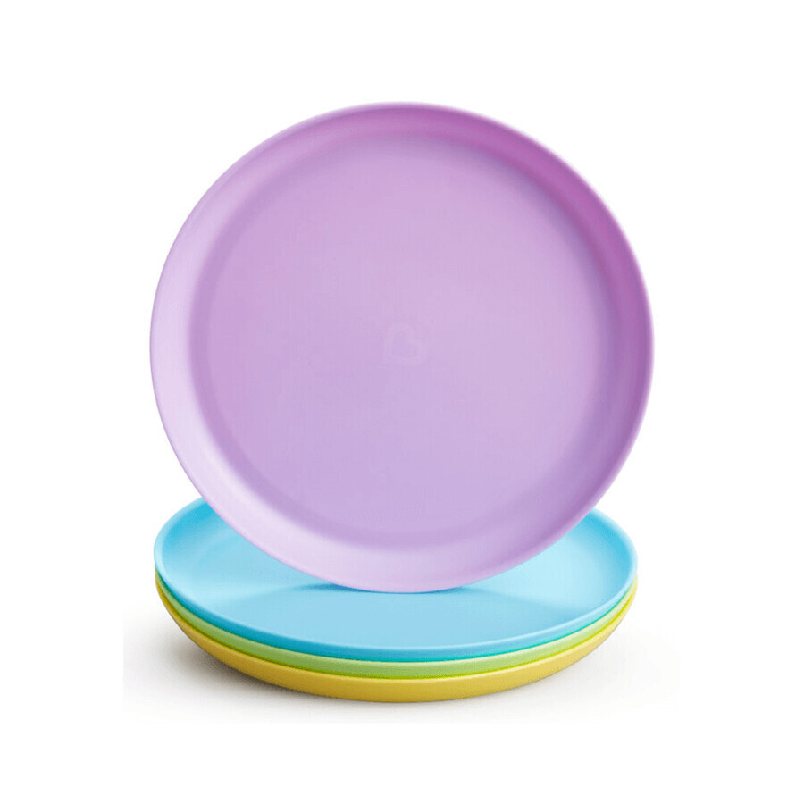 Munchkin, colorful plates, from 6 months, 4 pieces