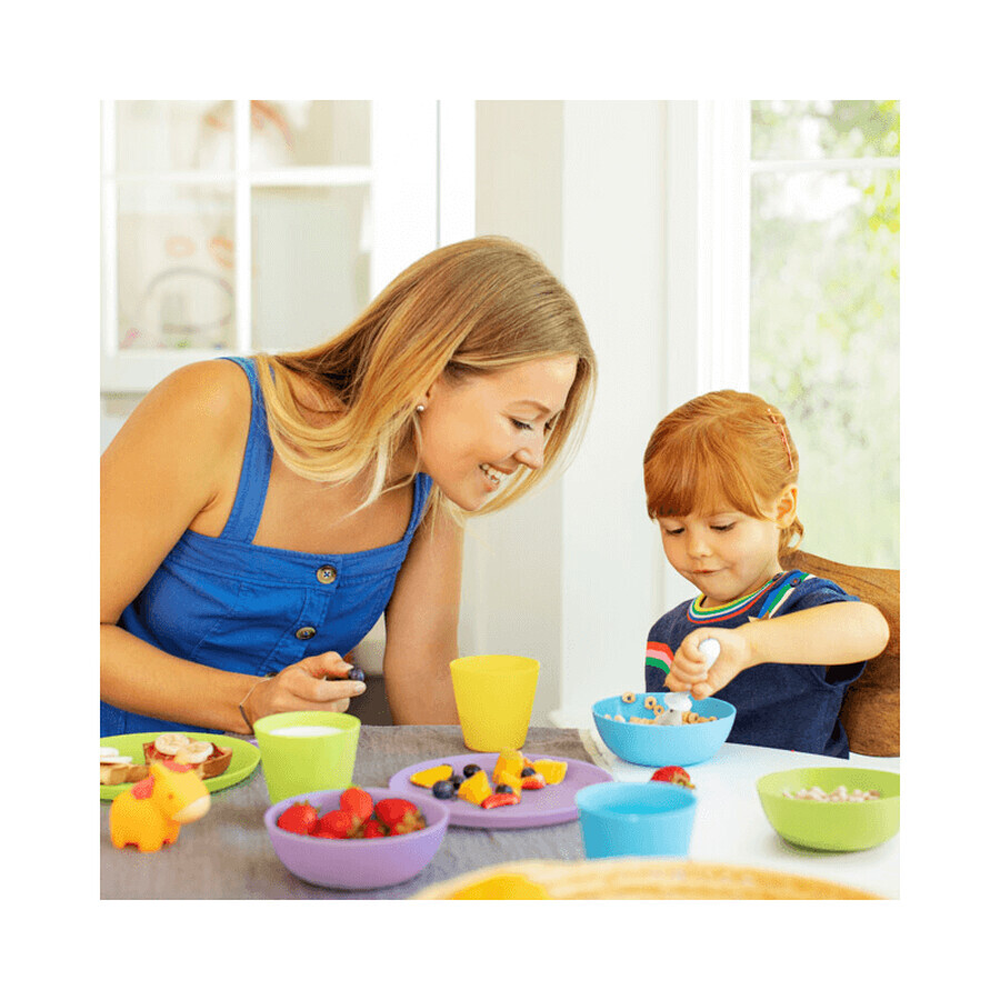 Munchkin, colorful plates, from 6 months, 4 pieces