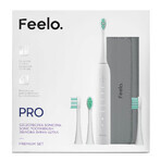 Feelo Pro Premium set, sonische tandenborstel met etui en 4 tips, wit Feelo Pro Premium set, sonische tandenborstel met etui en 4 tips, wit