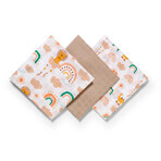 BabyOno, muslin diapers, 100% cotton, brown, 70 x 70 cm, 3 pcs BabyOno, muslin diapers, 100% cotton, brown, 70 x 70 cm, 3 pcs