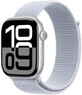 Apple Watch Series 10 GPS + Cellular 42mm Silver Aluminum Case with Sport Buckle Blue Cloud