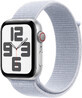 Apple Watch SE (2024) Cellular 40mm, Aluminum Silver with Cloud Blue Changing Strap