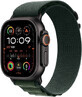 Apple Watch Ultra 2 (2024) 49mm, Black Titanium with dark green Alpine M dark green travel