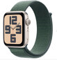 Apple Watch SE GPS 44mm Starlight Aluminum Case Starlight with Sport Loop Lake Green