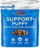 Fish4Dogs Puppy treats for puppies to support digestion with white fish pieces and prebiotics 150 g
