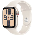 Apple Watch SE GPS + Cellular 44mm Starlight Starlight Aluminum Case with Starlight Sport Band - M/L