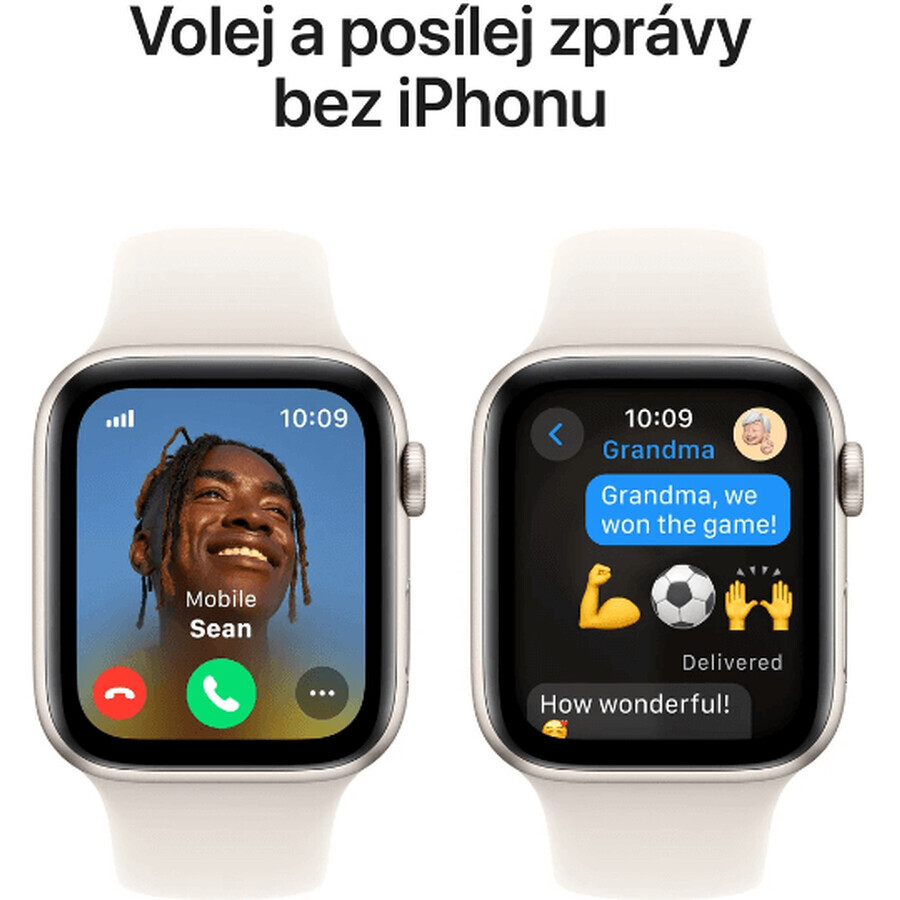 Apple Watch SE GPS + Cellular 44mm Starlight Starlight Aluminum Case with Starlight Sport Band - M/L