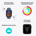 Apple Watch SE GPS + Cellular 44mm Starlight Starlight Aluminum Case with Starlight Sport Band - M/L