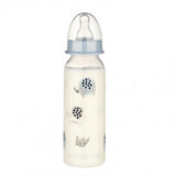BPA-free PP bottle, 240ml, round teat, medium, Babynova