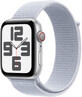 Apple Watch SE GPS + Cellular 44mm Silver Aluminum Case with Sport Buckle Blue Cloud