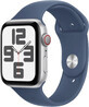 Apple Watch SE (2024) Cellular 40mm, silver aluminum with Denim Sport Strap M/L