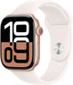 Apple Watch Series 10 GPS + Cellular 46mm Rose Gold Aluminum Case with Sport Band Light Blush - M/L