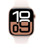 Apple Watch Series 10 GPS + Cellular 46mm Rose Gold Aluminum Case with Sport Band Light Blush - M/L