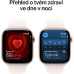 Apple Watch Series 10 GPS + Cellular 46mm Rose Gold Aluminum Case with Sport Band Light Blush - M/L