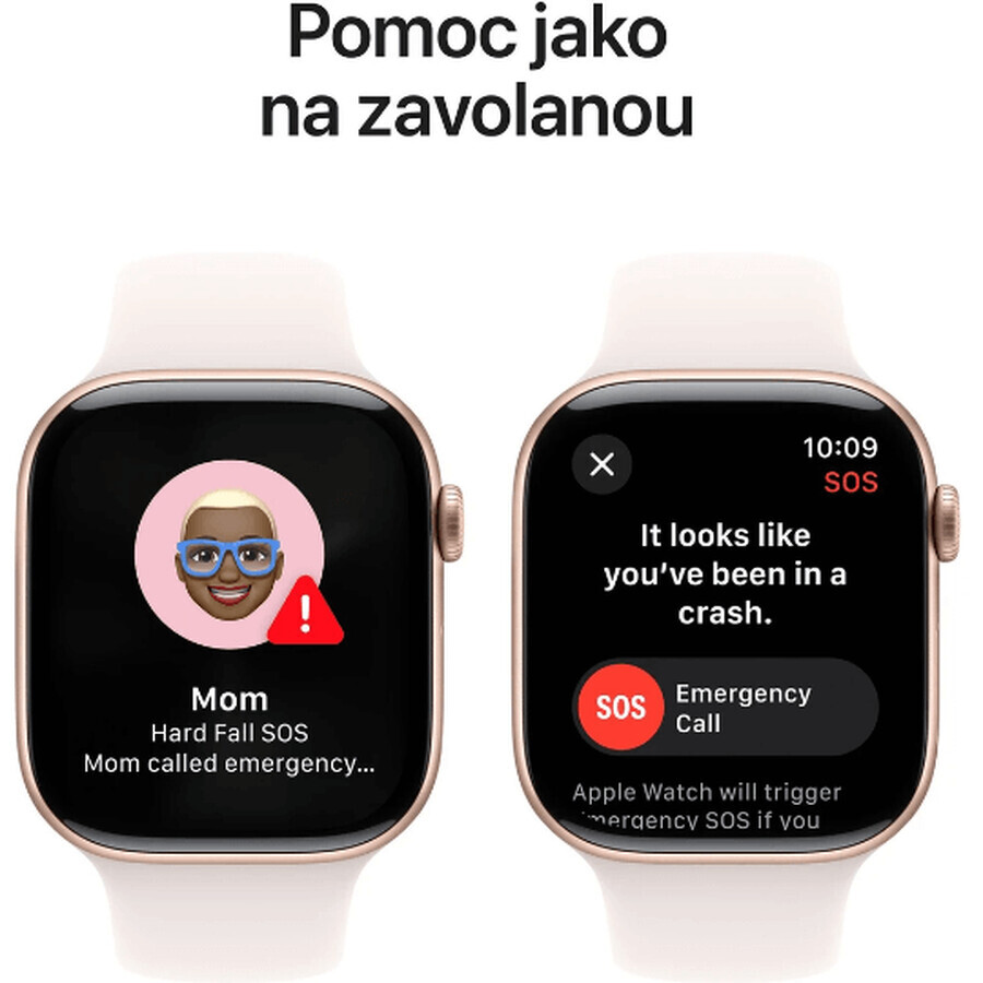 Apple Watch Series 10 GPS + Cellular 46mm Rose Gold Aluminum Case with Sport Band Light Blush - M/L
