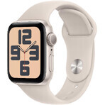 Apple Watch SE GPS 40mm Starlight Aluminum Case with Starlight Sport Bracelet - M/L