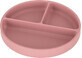 Petite&amp;Mars Round Take&amp;Match Dusty Rose 6m+ Round Take&amp;Match Silicone Sharing Saucer 6m+