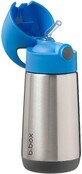B. box Drinking thermos with straw blue/grey 350 ml