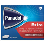 Panadol Extra 500 mg + 65 mg, 24 filmomhulde tabletten Panadol Extra 500 mg + 65 mg, 24 filmomhulde tabletten