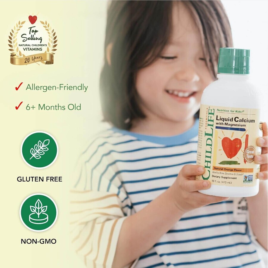 Liquid Calcium and Magnesium, 473 ml, Childlife Essentials