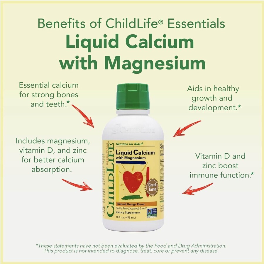 Liquid Calcium and Magnesium, 473 ml, Childlife Essentials