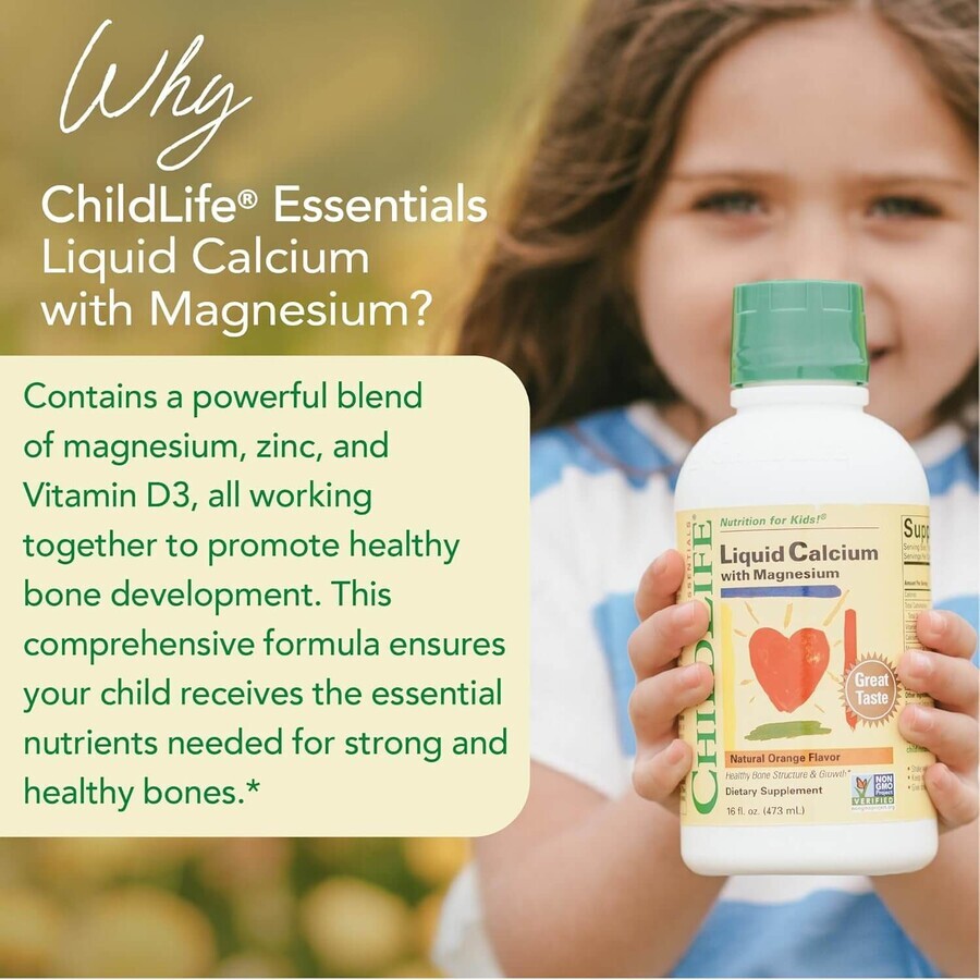 Liquid Calcium and Magnesium, 473 ml, Childlife Essentials