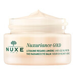Nuxe Nuxuriance Gold set, Ultra voedende olie gezichtscrème, 50 ml + verhelderende oogbalsem, droge huid, 15 ml + gratis cosmetisch tasje