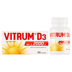 Vitrum D3 Forte, vitamin D 2000 IU, 60 capsules Vitrum D3 Forte, vitamin D 2000 IU, 60 capsules