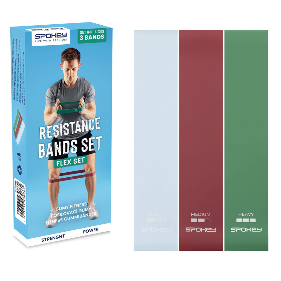 Spokey Flex Set, fitness rubber set, 3 pieces