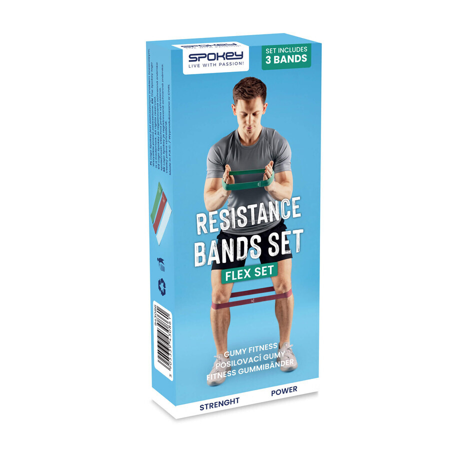 Spokey Flex Set, fitness rubber set, 3 pieces