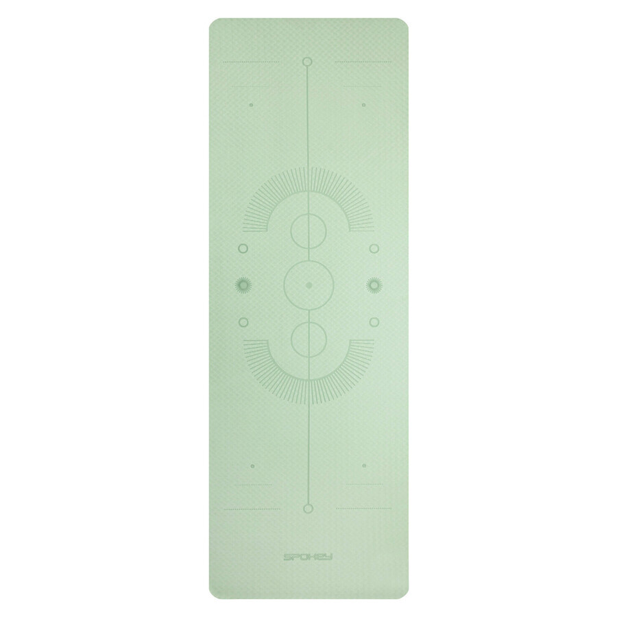 Spokey Mandala, exercise mat, non-slip, light green, 1 piece