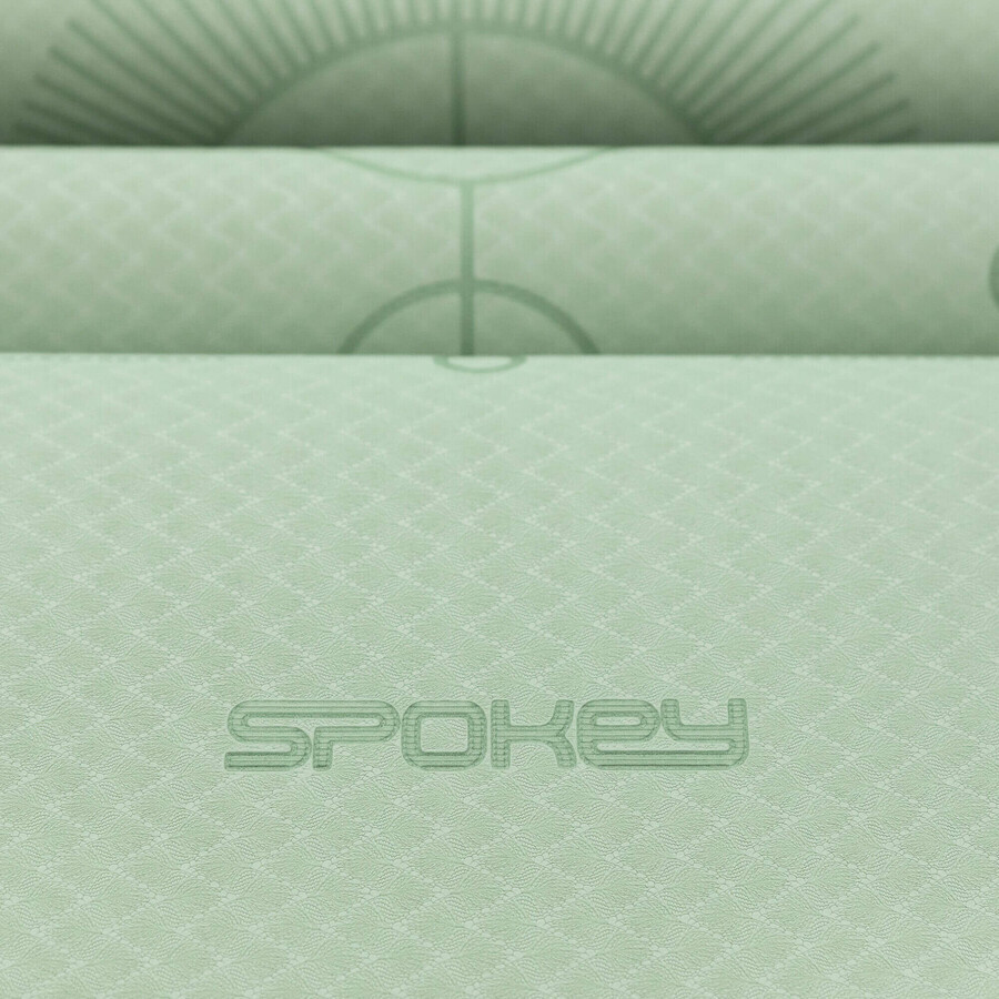 Spokey Mandala, exercise mat, non-slip, light green, 1 piece