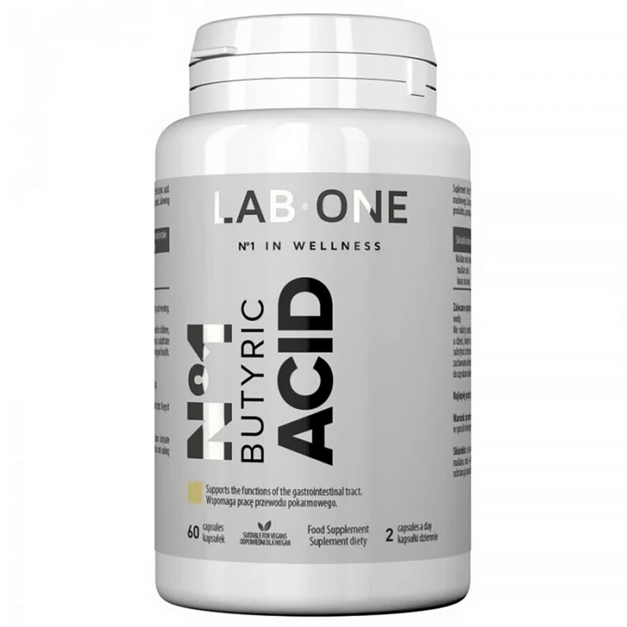 Lab One Butyric Acid, sodium butyrate, 60 capsules