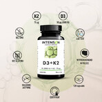 Intenson Vitamin D3 + K2, 120 soft capsules Intenson Vitamin D3 + K2, 120 soft capsules