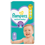 Pampers Active Baby, diapers, size 4, 9-14 kg, 62 pieces Pampers Active Baby, diapers, size 4, 9-14 kg, 62 pieces