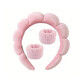 Set di fasce e bracciali cosmetici Ecarla Rosa, 3 pezzi