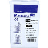 Gauze compress, non-sterile, 13 thread, 12 layers 10x10 cm, 100 pieces