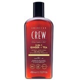 American Crew 3-in-1 Gember + Thee Shampoo Conditioner en Body Wash Gel, 450 ml