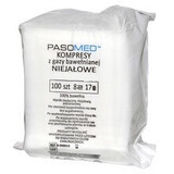 Pasomed 17 thread non-sterile compresses 8 layers 5x5cm 1 pack (100 pieces)
