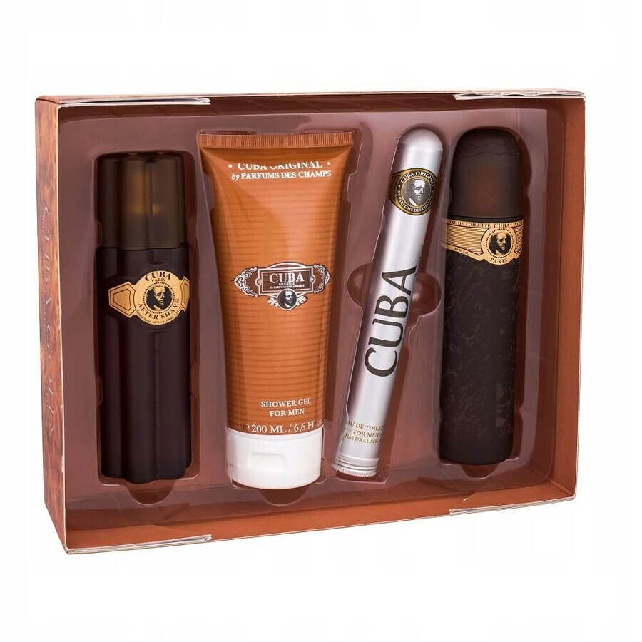 Buy Cuba Original Cuba Gold Set Eau de Toilette 100ml + Eau de Toilette 35ml + shower gel 200ml + aftershave 100ml Cuba Original Cuba Gold Set Eau de Toilette 100ml + Eau de Toilette 35ml + shower gel 200ml + aftershave 100ml