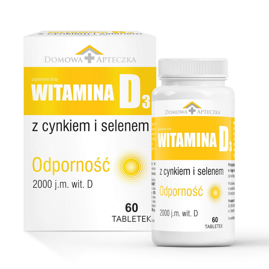 Home Pharmacy, Vitamin D3 with zinc and selenium, 60 tablets