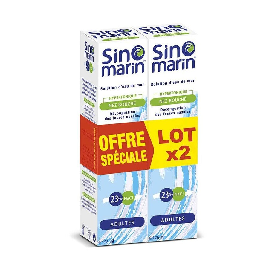 Gifrer Sinomarin Hypertonic Nasal and Mouth Spray 2x125ml